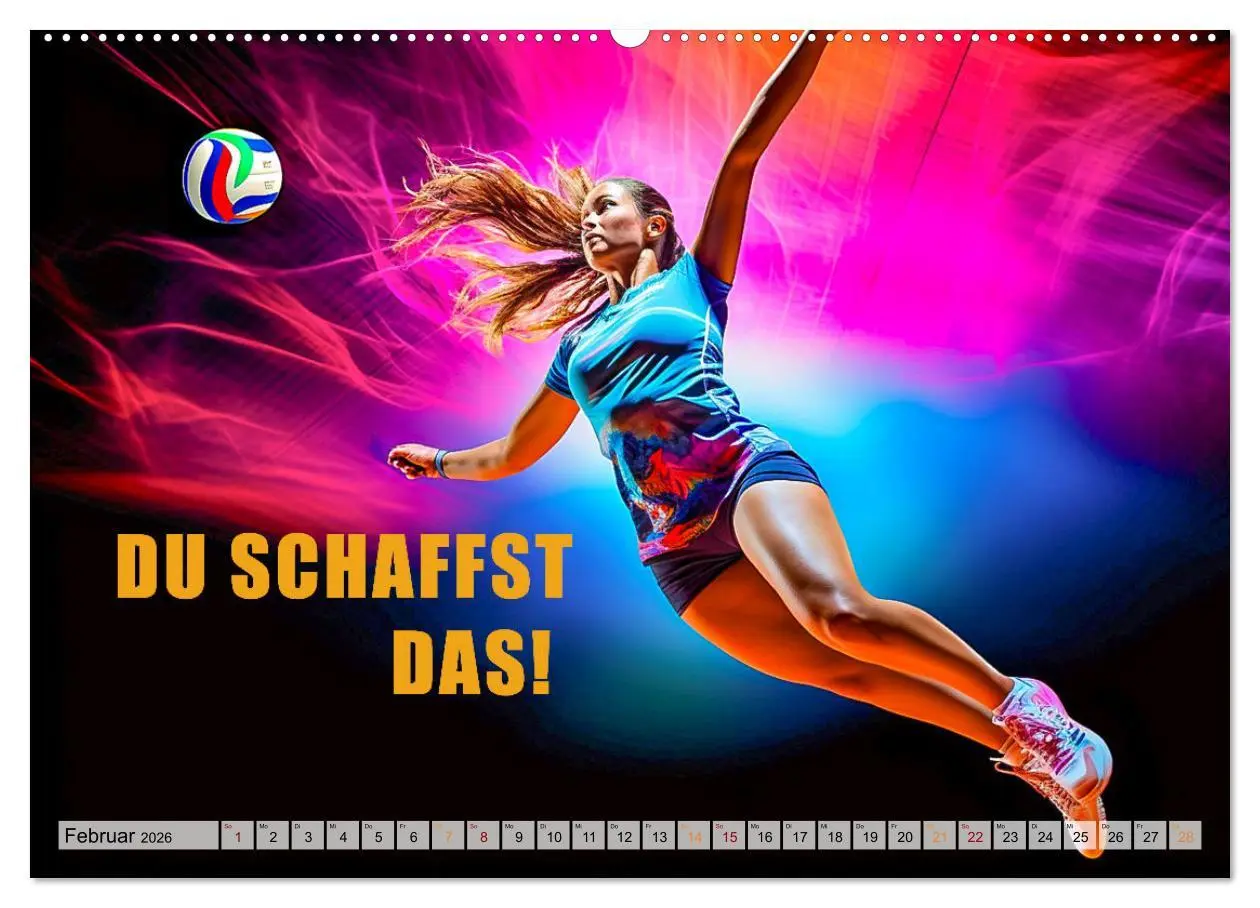 Bild: 9783457493755 | Volleyball und Motivation (Wandkalender 2026 DIN A2 quer), CALVENDO...