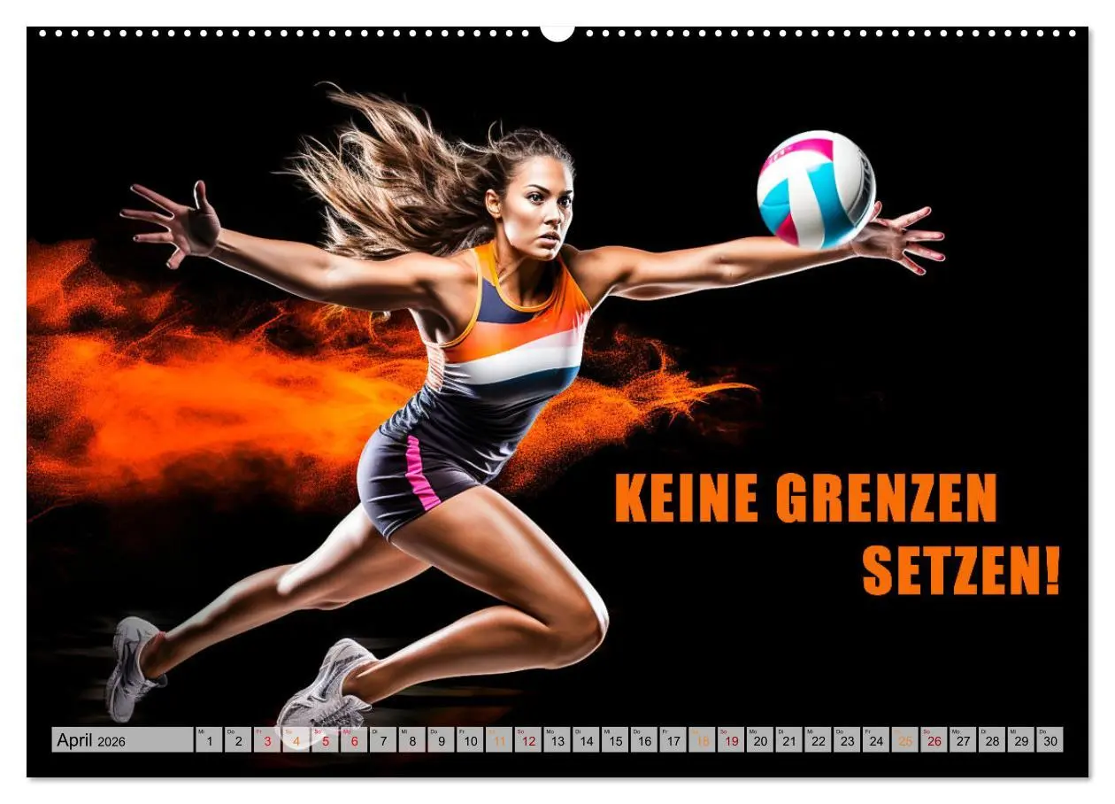 Bild: 9783457493755 | Volleyball und Motivation (Wandkalender 2026 DIN A2 quer), CALVENDO...