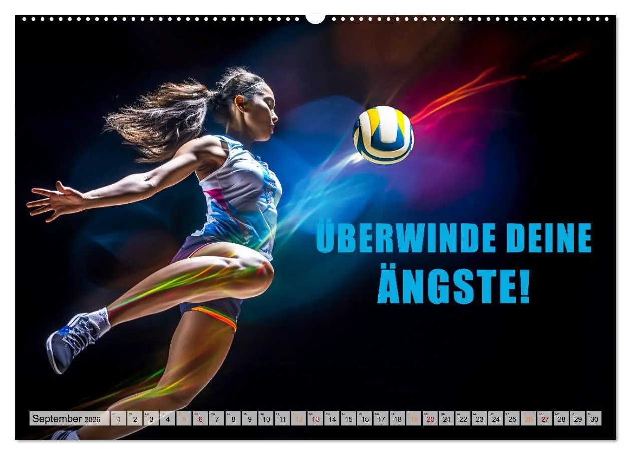 Bild: 9783457493755 | Volleyball und Motivation (Wandkalender 2026 DIN A2 quer), CALVENDO...