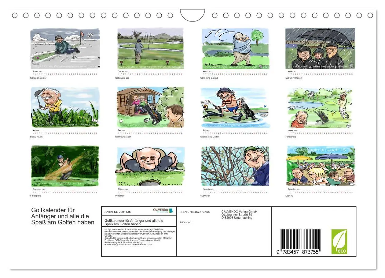 Bild: 9783457873755 | Golfkalender für Anfänger und alle die Spaß am Golfen haben...