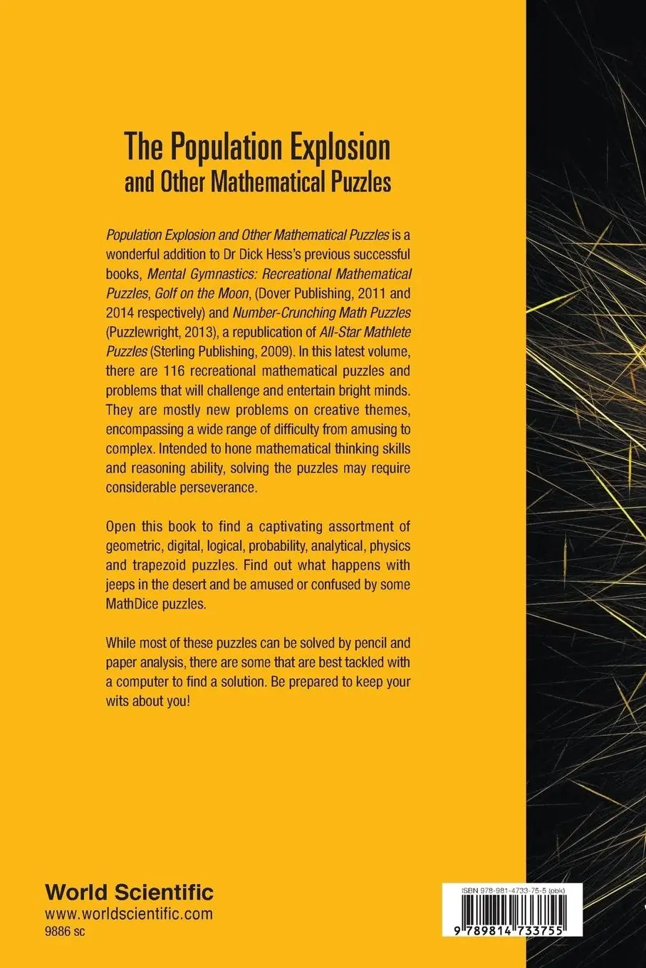 Rückseite: 9789814733755 | POPULATION EXPLOSION AND OTHER MATHEMATICAL PUZZLES, THE | Dick Hess
