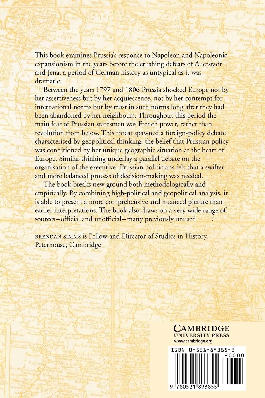 Rückseite: 9780521893855 | The Impact of Napoleon | Brendan Simms (u. a.) | Taschenbuch | 2002