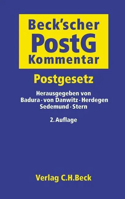 Cover: 9783406513855 | Beck'scher PostG-Kommentar | Rechtsstand: Juni 2003 | Peter Badura