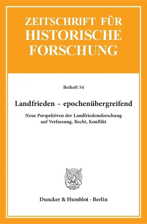 Cover: 9783428153855 | Landfrieden - epochenübergreifend. | Hendrik Baumbach | Taschenbuch
