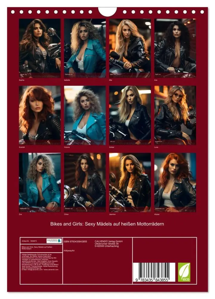 Bild: 9783435843855 | Bikes and Girls: Sexy Mädels auf heißen Mottorrädern (Wandkalender...