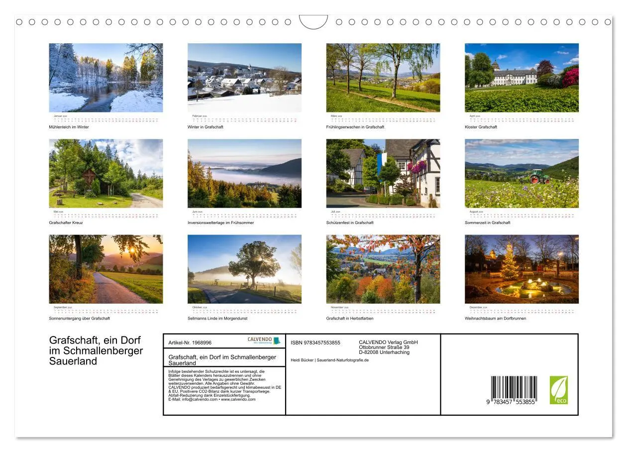 Bild: 9783457553855 | Grafschaft, ein Dorf im Schmallenberger Sauerland (Wandkalender...