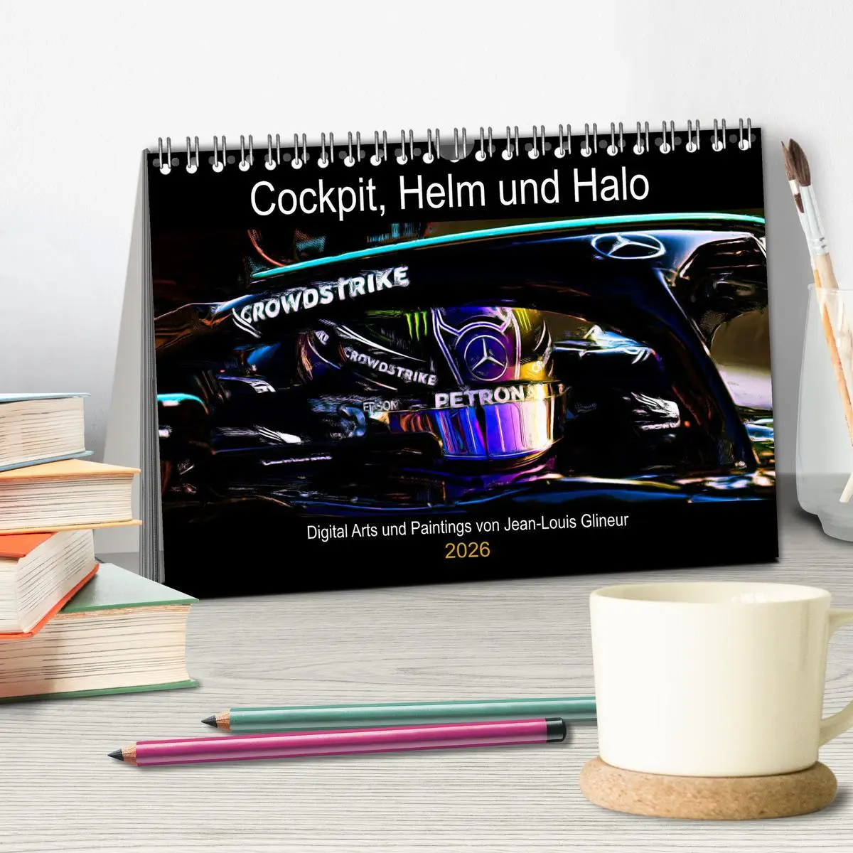 Bild: 9783457933855 | Cockpit, Helm und Halo (Tischkalender 2026 DIN A5 quer), CALVENDO...
