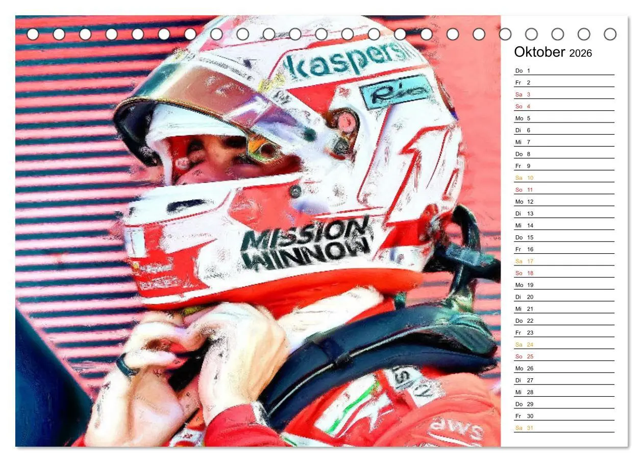 Bild: 9783457933855 | Cockpit, Helm und Halo (Tischkalender 2026 DIN A5 quer), CALVENDO...