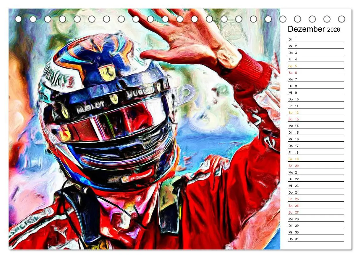 Bild: 9783457933855 | Cockpit, Helm und Halo (Tischkalender 2026 DIN A5 quer), CALVENDO...