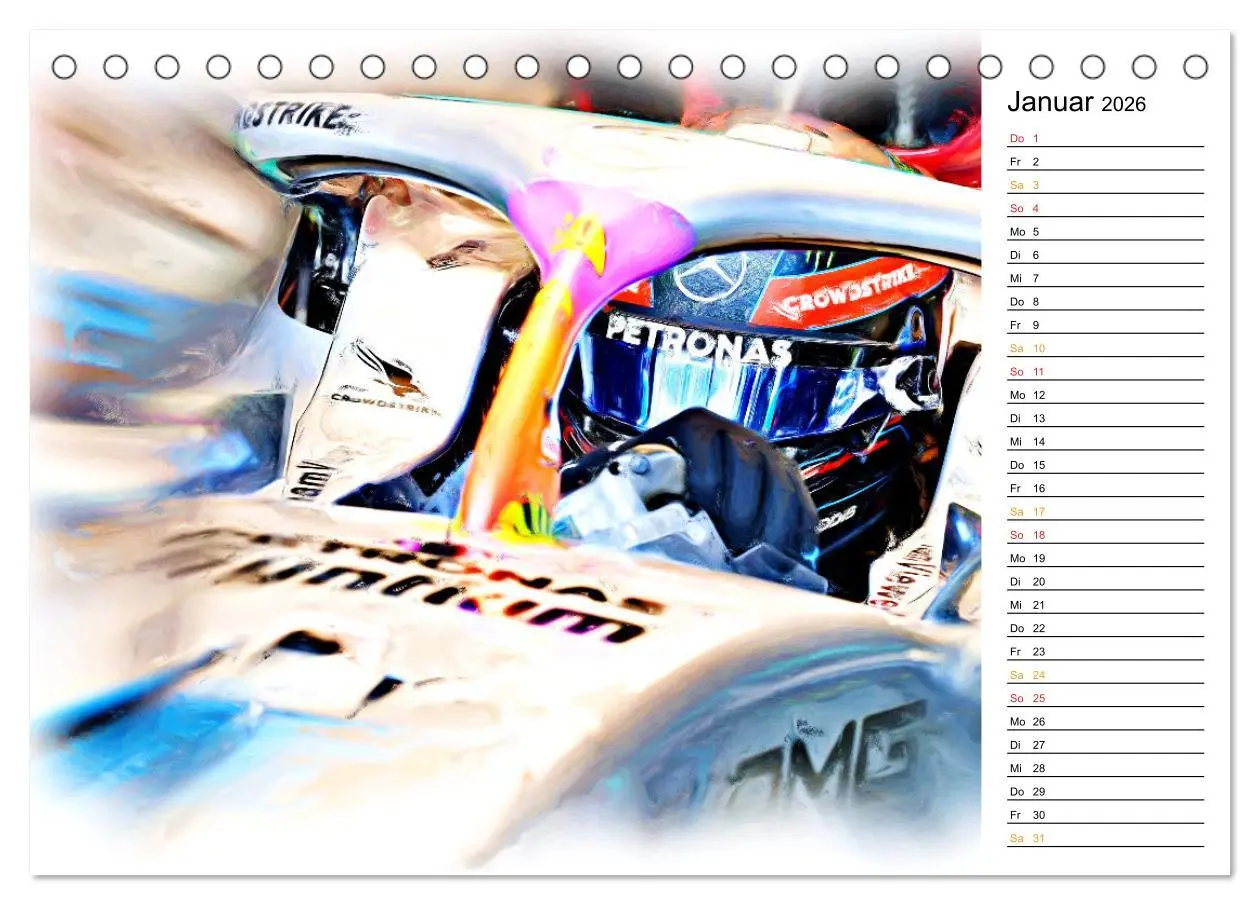 Bild: 9783457933855 | Cockpit, Helm und Halo (Tischkalender 2026 DIN A5 quer), CALVENDO...
