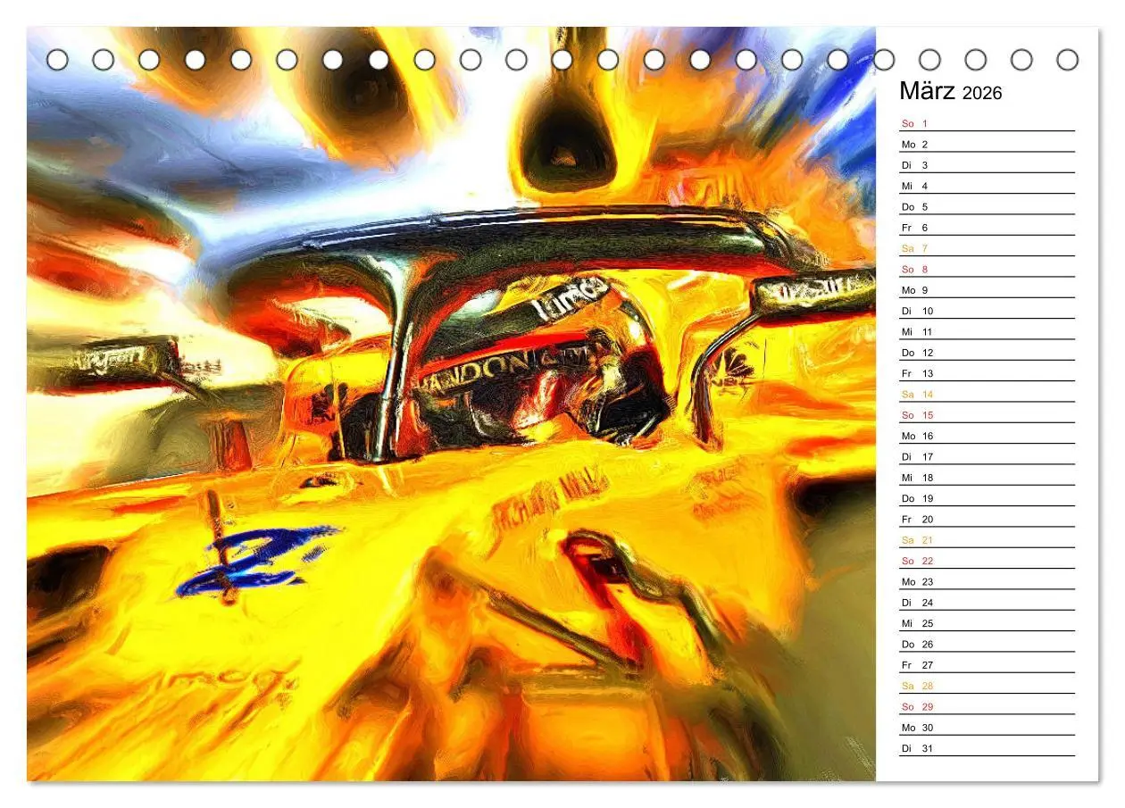 Bild: 9783457933855 | Cockpit, Helm und Halo (Tischkalender 2026 DIN A5 quer), CALVENDO...