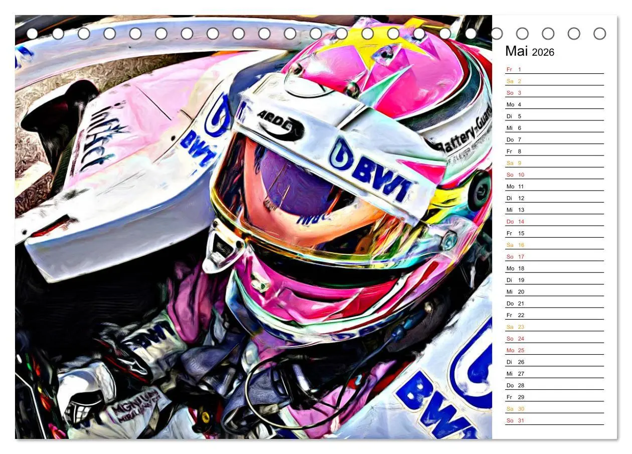 Bild: 9783457933855 | Cockpit, Helm und Halo (Tischkalender 2026 DIN A5 quer), CALVENDO...