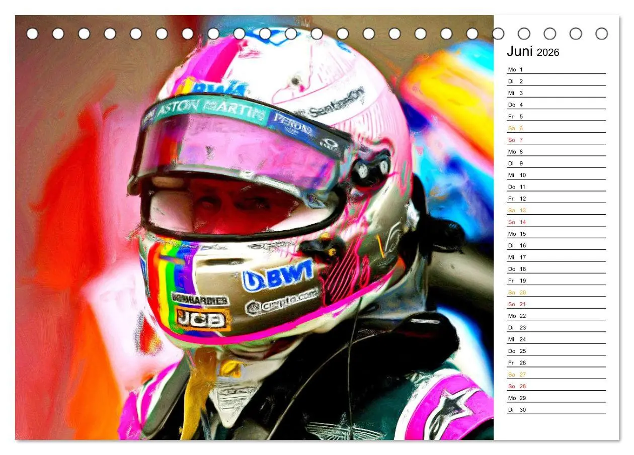 Bild: 9783457933855 | Cockpit, Helm und Halo (Tischkalender 2026 DIN A5 quer), CALVENDO...