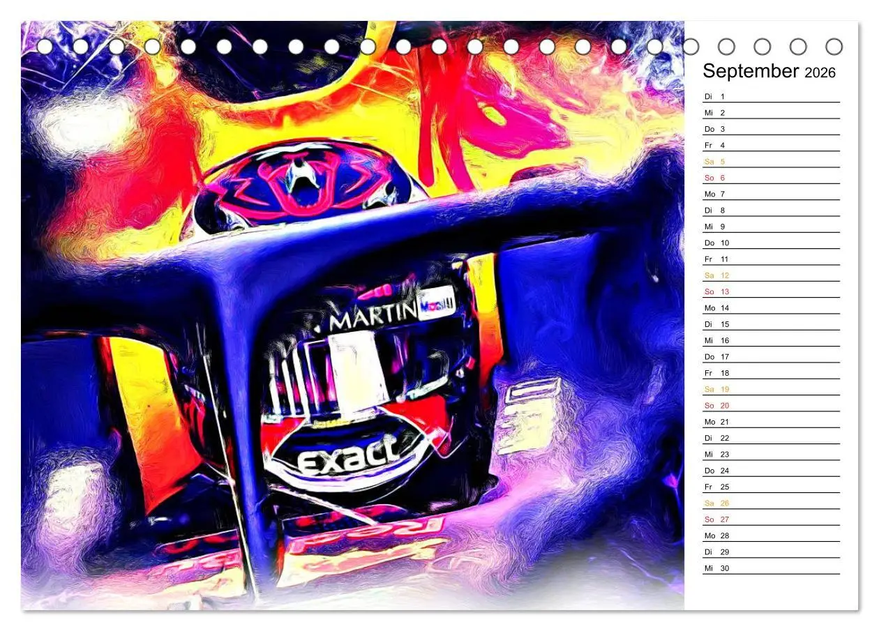 Bild: 9783457933855 | Cockpit, Helm und Halo (Tischkalender 2026 DIN A5 quer), CALVENDO...