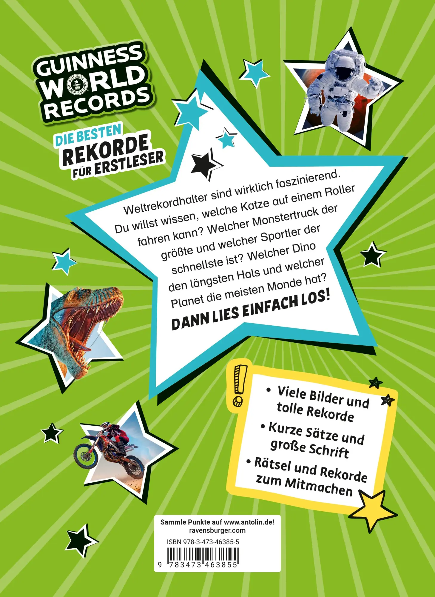 Rückseite: 9783473463855 | Guinness World Records für Erstleser - Die besten Rekorde für...