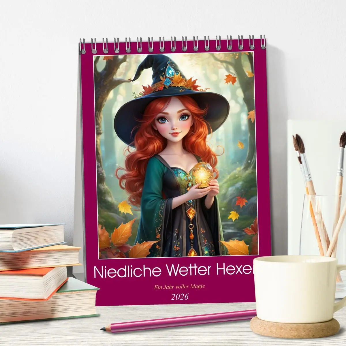 Bild: 9783516263855 | Niedliche Wetter Hexen (Tischkalender 2026 DIN A5 hoch), CALVENDO...
