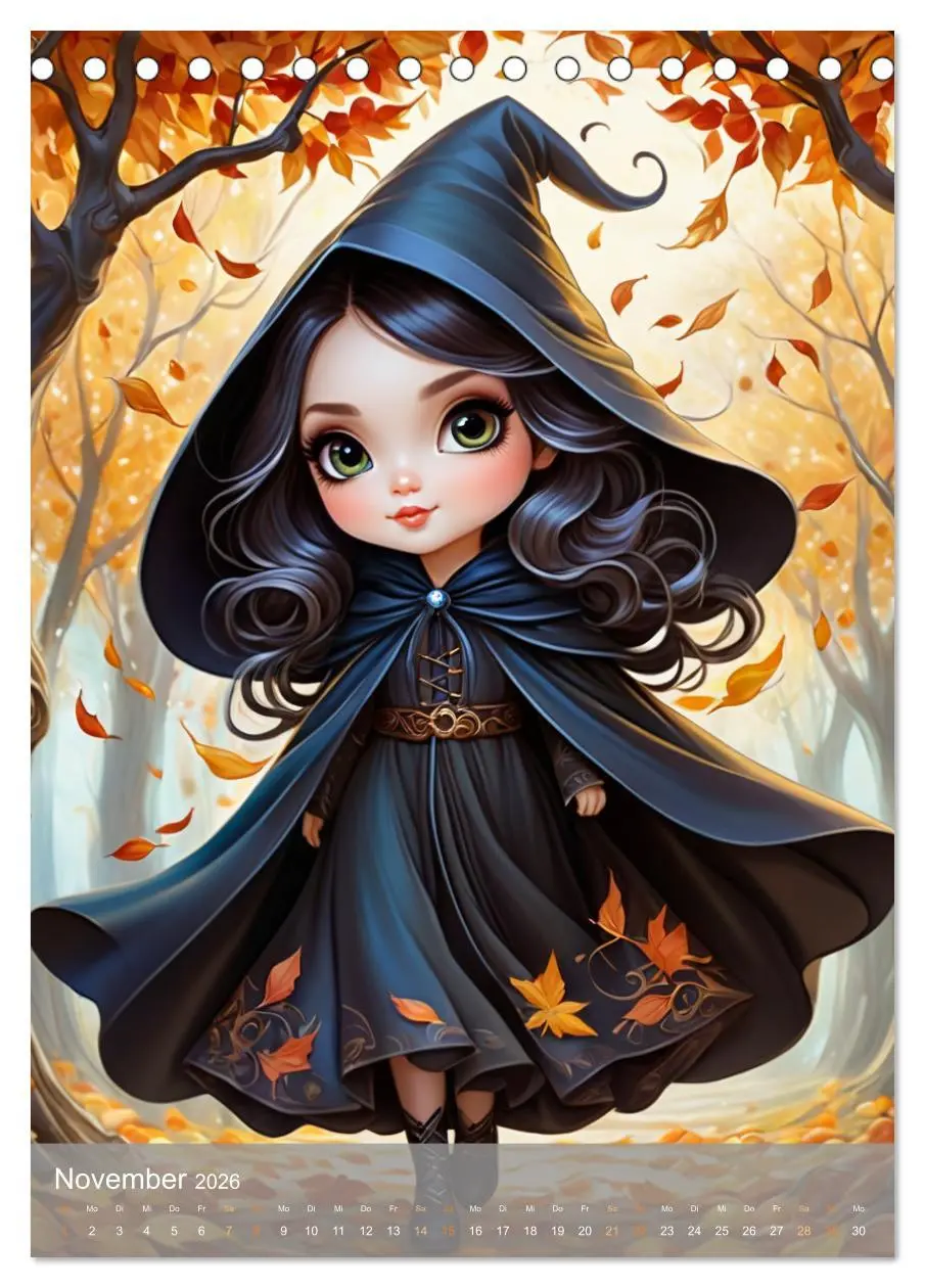 Bild: 9783516263855 | Niedliche Wetter Hexen (Tischkalender 2026 DIN A5 hoch), CALVENDO...