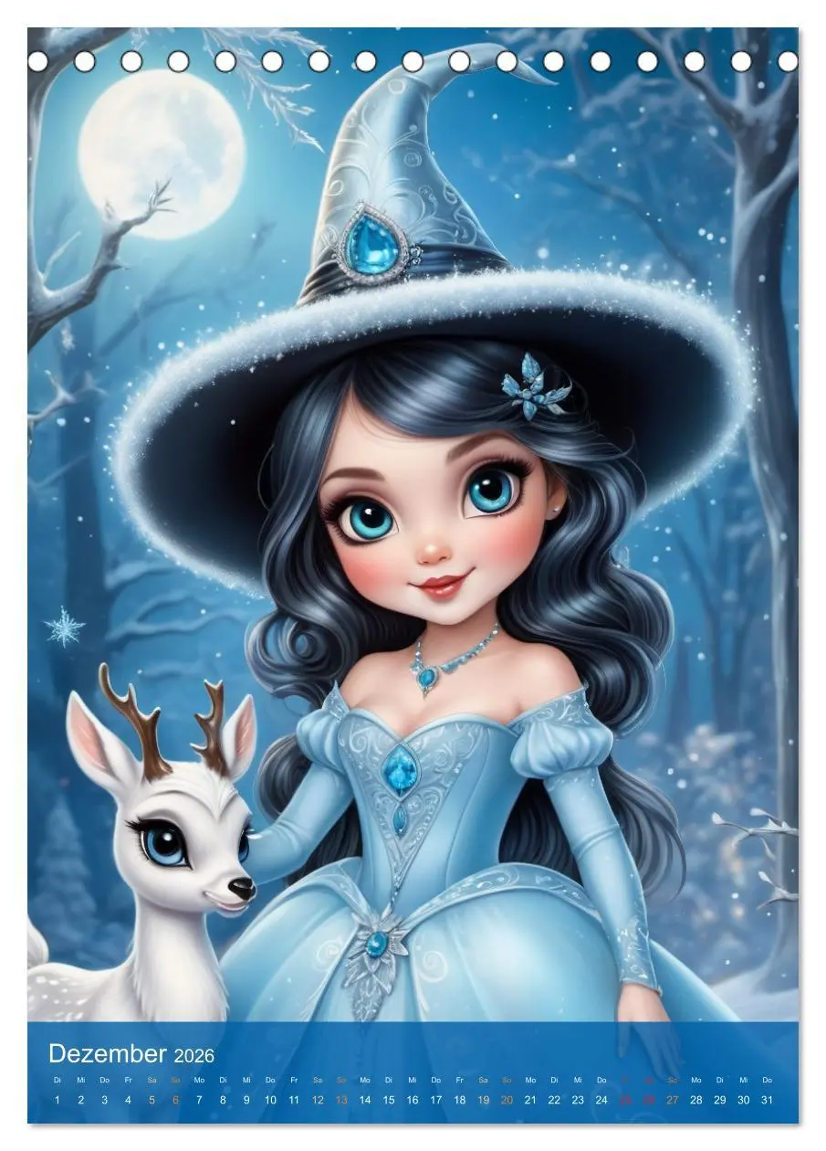 Bild: 9783516263855 | Niedliche Wetter Hexen (Tischkalender 2026 DIN A5 hoch), CALVENDO...