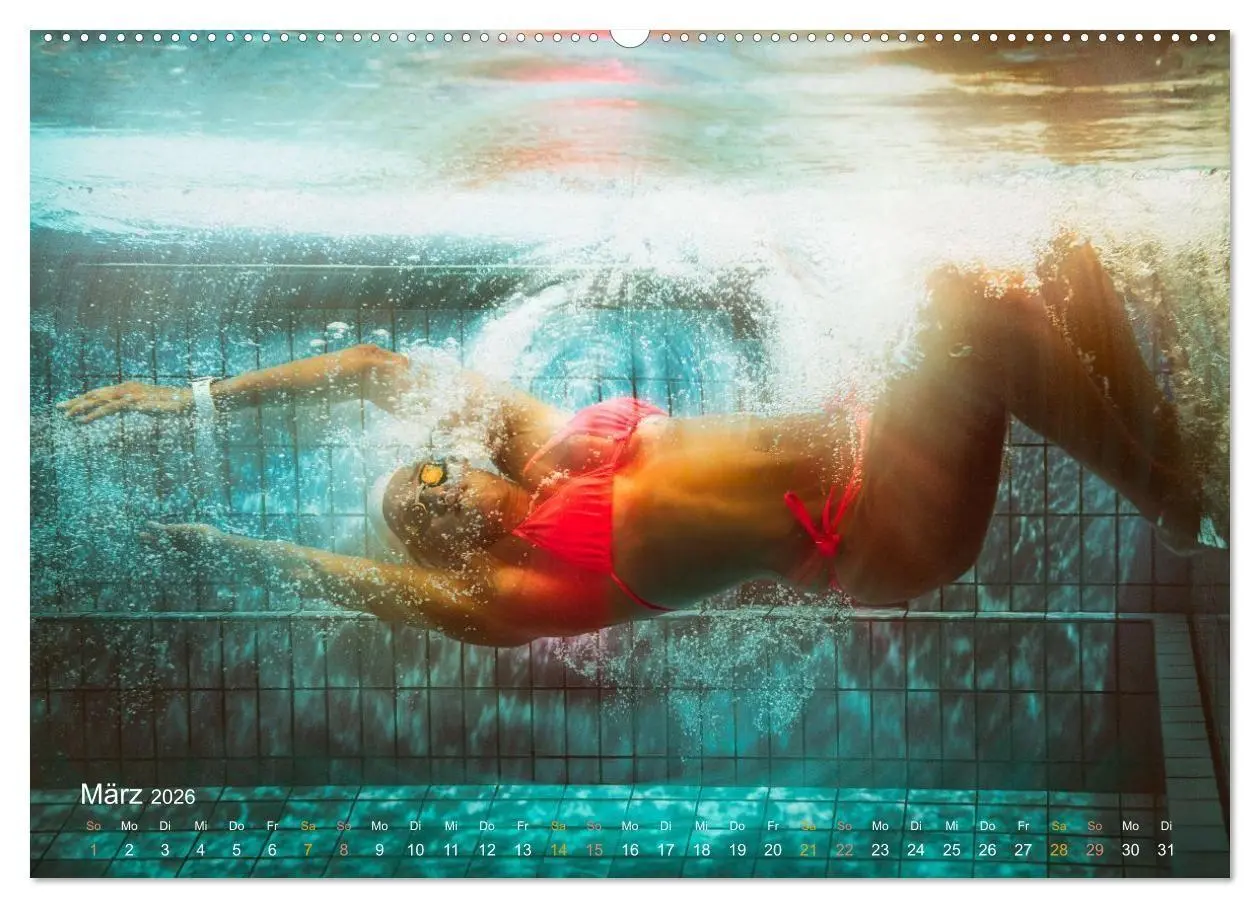 Bild: 9783516713855 | SCHWIMMGLÜCK (Wandkalender 2026 DIN A2 quer), CALVENDO Monatskalender