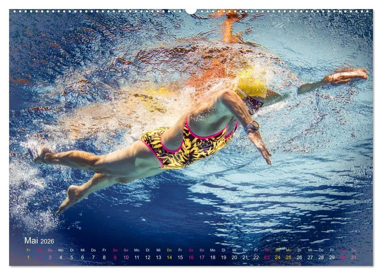 Bild: 9783516713855 | SCHWIMMGLÜCK (Wandkalender 2026 DIN A2 quer), CALVENDO Monatskalender