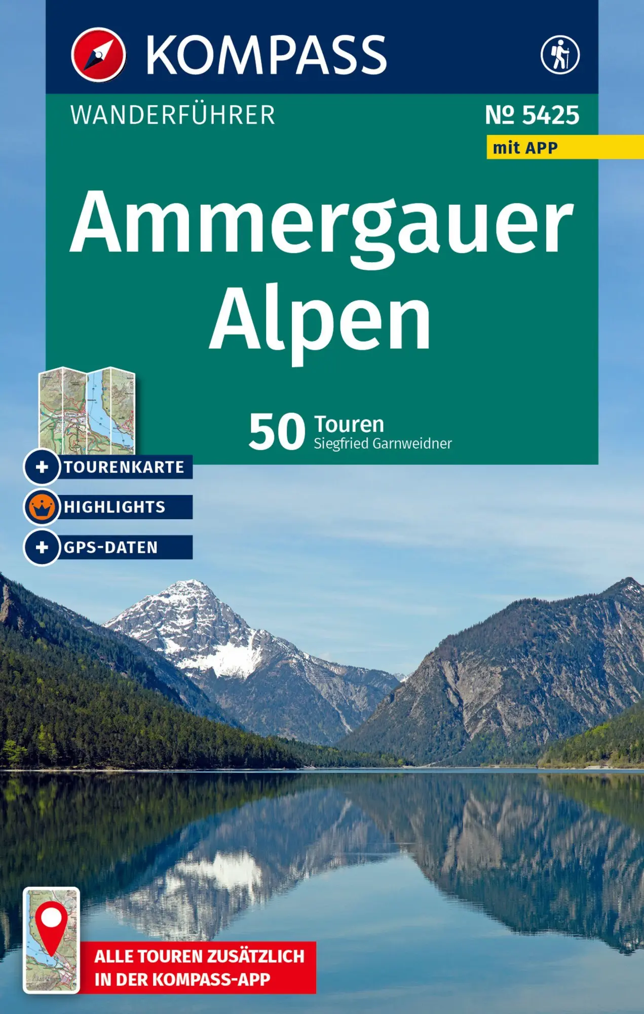 Cover: 9783991543855 | KOMPASS Wanderführer Ammergauer Alpen, 50 Touren mit Extra-Tourenkarte