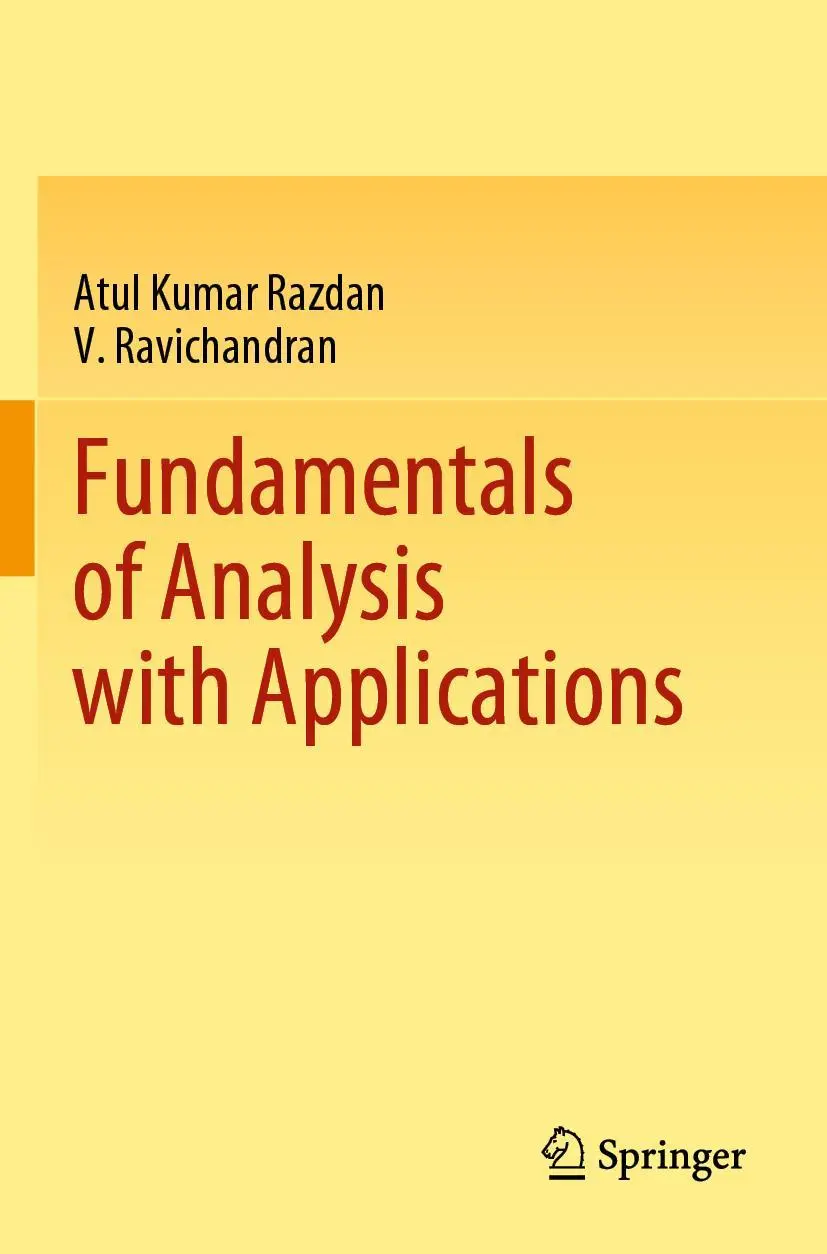 Cover: 9789811683855 | Fundamentals of Analysis with Applications | Atul Kumar Razdan (u. a.)
