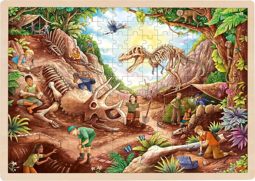 Cover: 4013594573955 | Einlegepuzzle Ausgrabung Dinosaurier | Spiel | Folie | 57395 | Deutsch