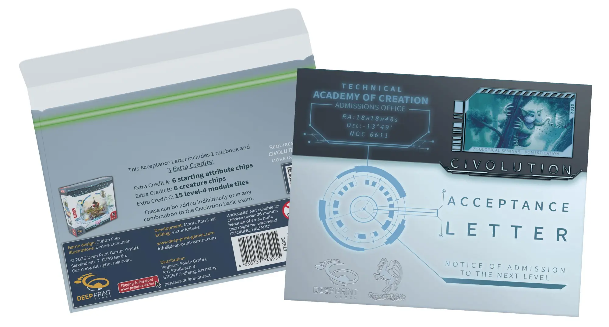 Cover: 4250231743955 | Civolution: Acceptance Letter [Erweiterung] (Deep Print Games)...