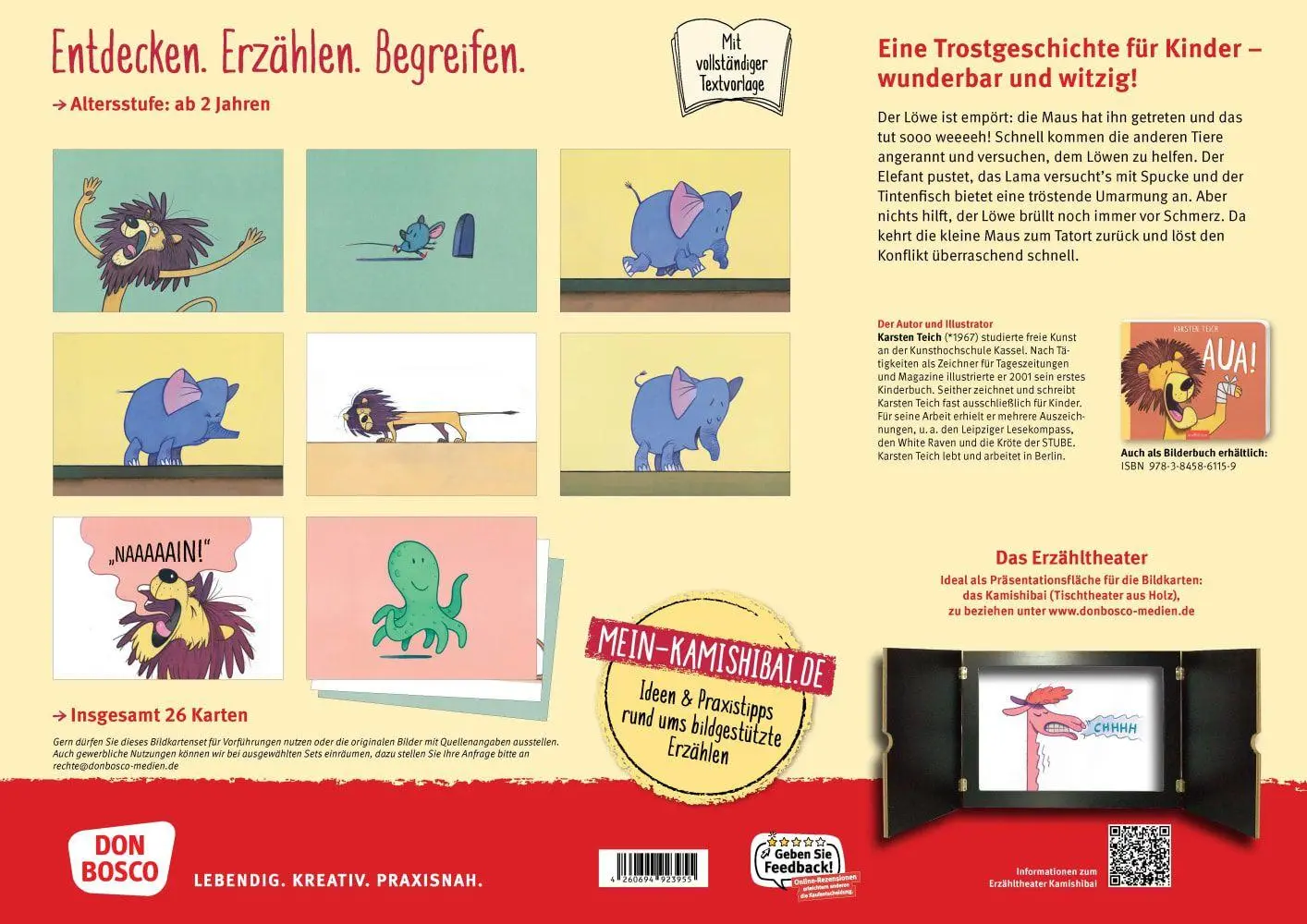 Bild: 4260694923955 | Aua! Kamishibai Bildkartenset | Karsten Teich | Box | 26 S. | Deutsch