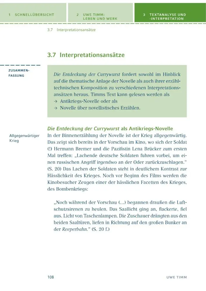 Bild: 9783129303955 | Die Entdeckung der Currywurst von Uwe Timm | Uwe Timm | Taschenbuch