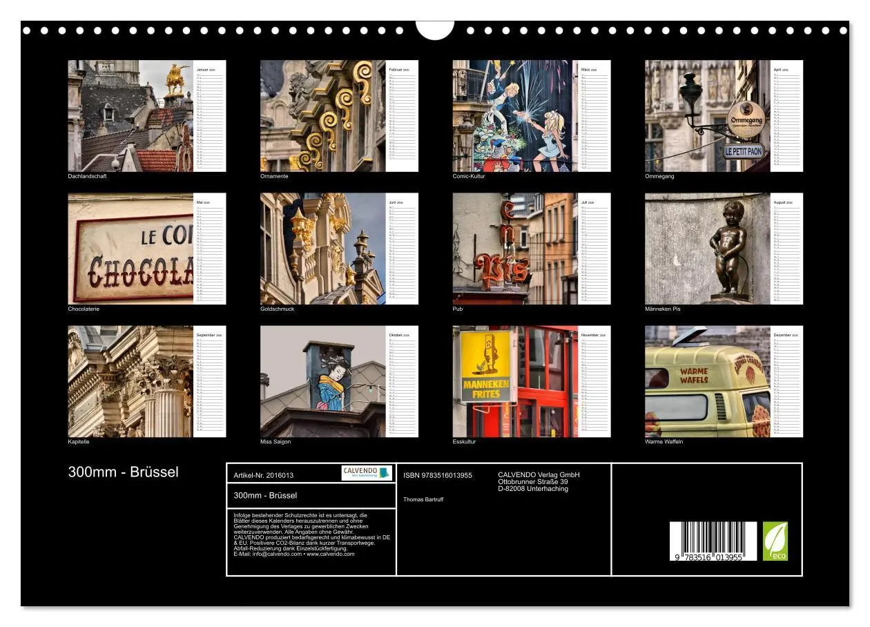 Bild: 9783516013955 | 300mm - Brüssel (Wandkalender 2026 DIN A3 quer), CALVENDO...
