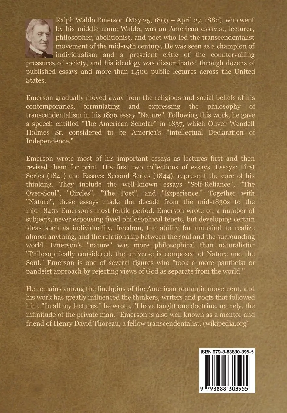 Rückseite: 9798888303955 | Society and solitude | Twelve chapters | Ralph Waldo Emerson | Buch
