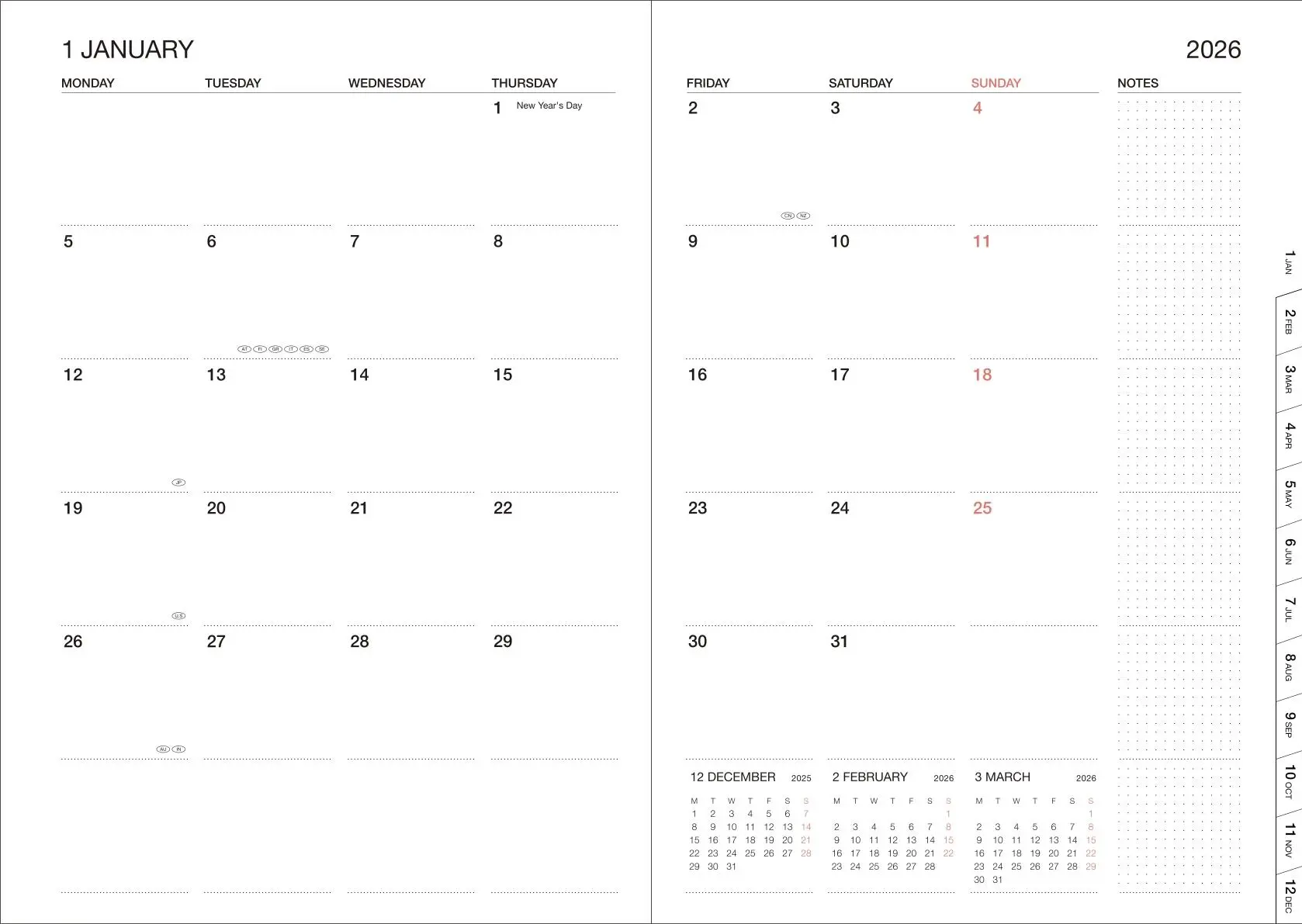 Bild: 4550045144055 | MARK'S 2025/26 Taschenkalender, A5 Colors // Yellow | MARK'S Inc.