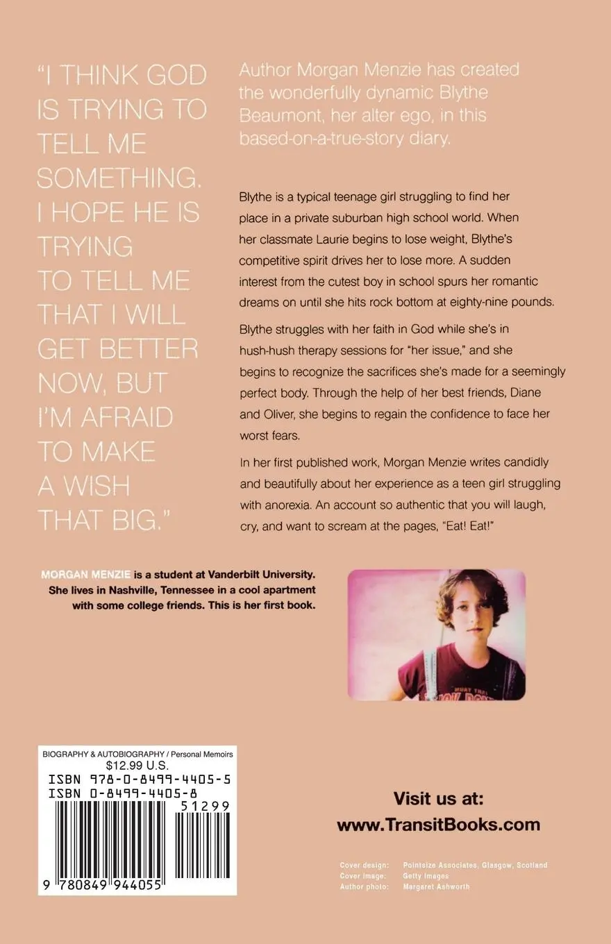 Rückseite: 9780849944055 | Diary of an Anorexic Girl | Morgan Menzie (u. a.) | Taschenbuch | 2003