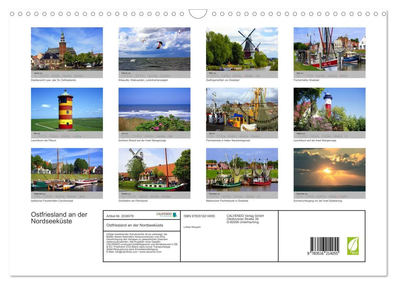 Bild: 9783516214055 | Ostfriesland an der Nordseeküste (Wandkalender 2026 DIN A3 quer),...