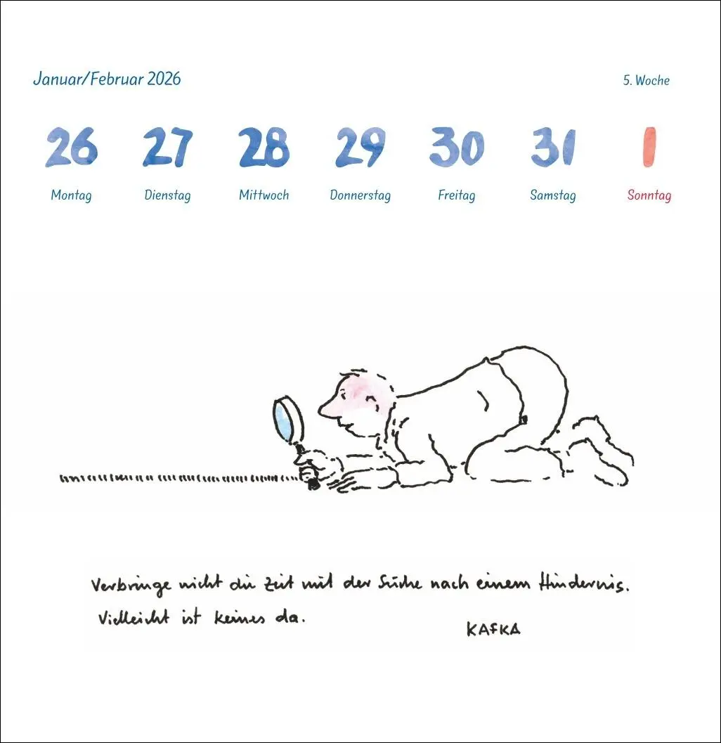 Bild: 9783756414055 | Helme Heine: Philosophisches Premium-Postkartenkalender 2026 | Heine