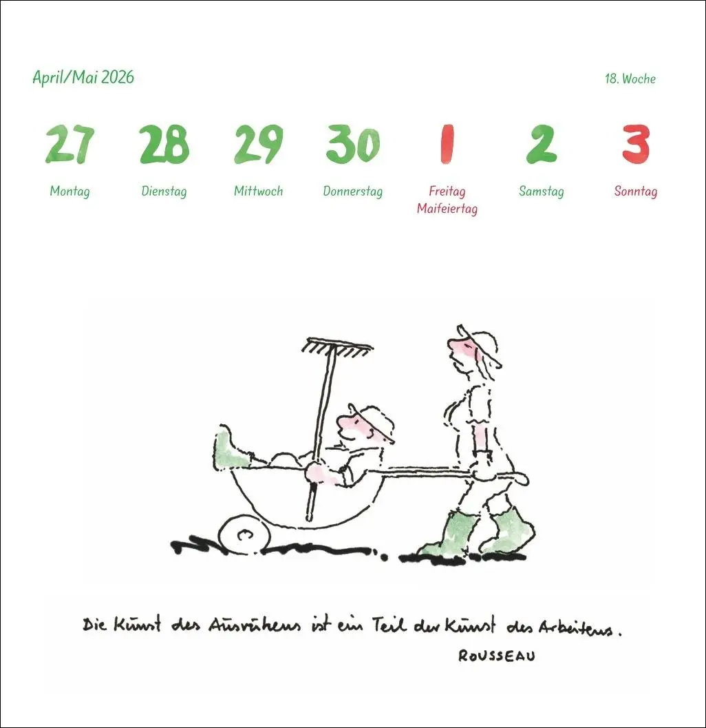 Bild: 9783756414055 | Helme Heine: Philosophisches Premium-Postkartenkalender 2026 | Heine