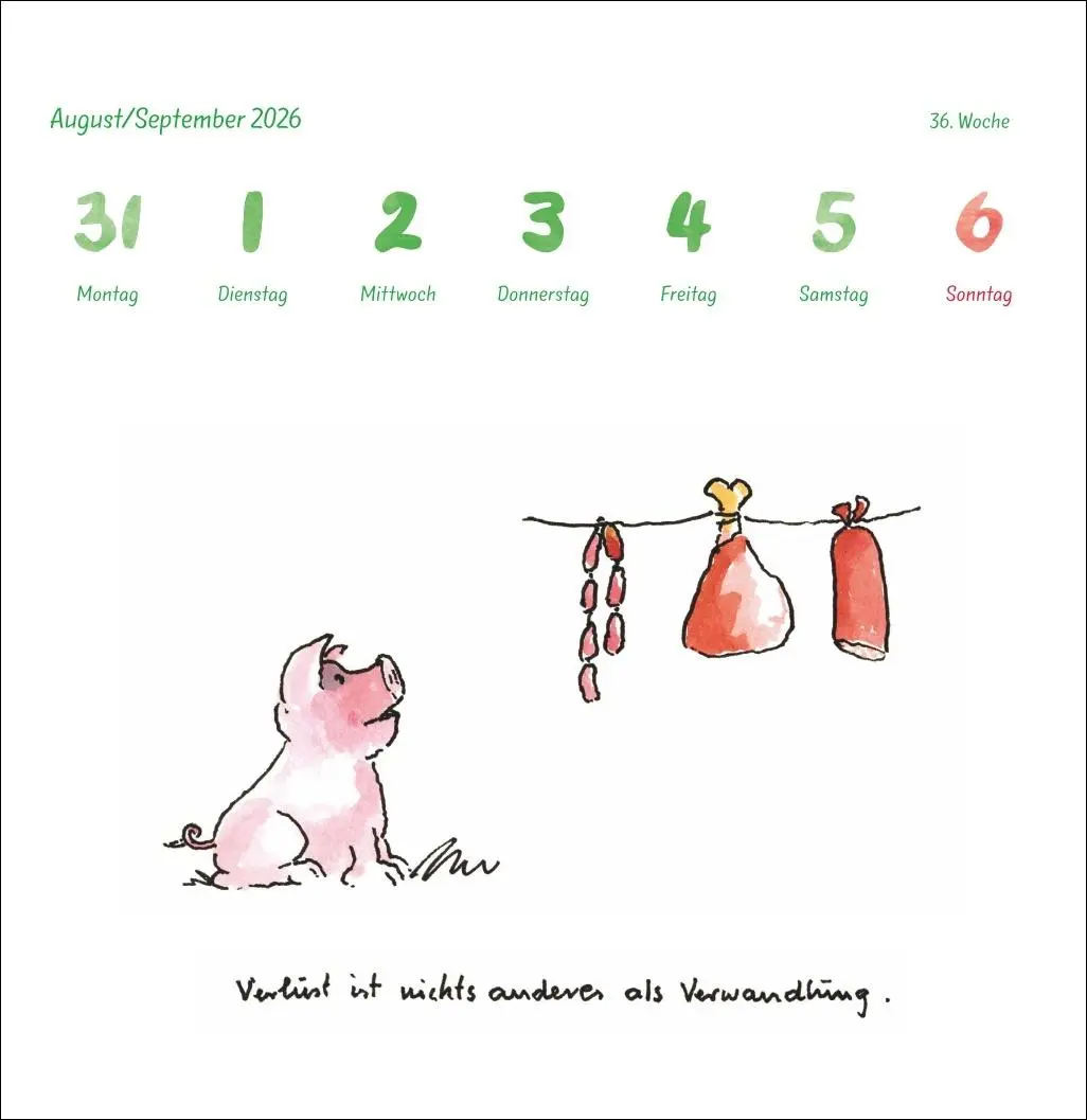 Bild: 9783756414055 | Helme Heine: Philosophisches Premium-Postkartenkalender 2026 | Heine