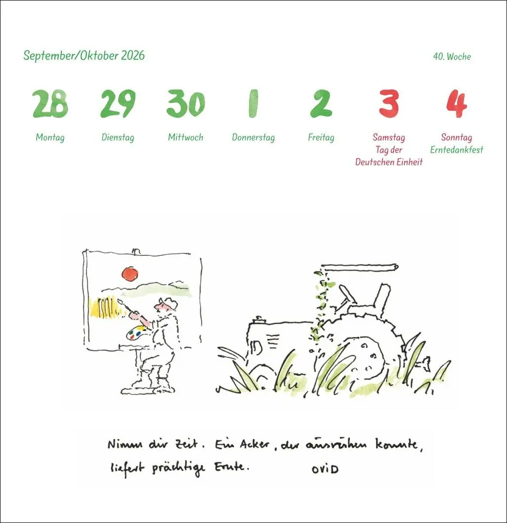 Bild: 9783756414055 | Helme Heine: Philosophisches Premium-Postkartenkalender 2026 | Heine