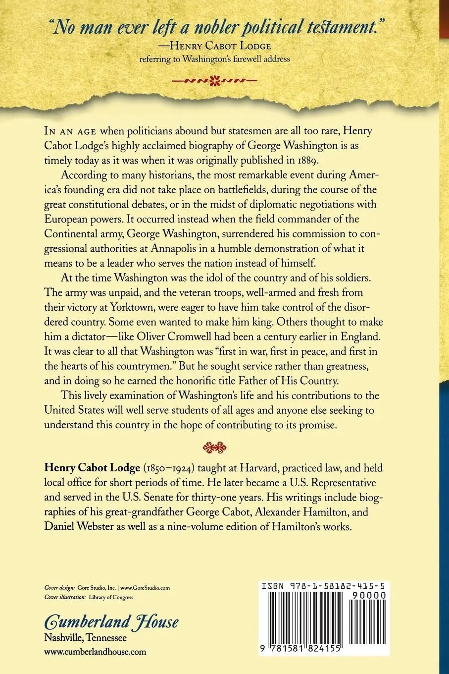 Rückseite: 9781581824155 | George Washington | Henry Cabot Lodge | Taschenbuch | Englisch | 2004