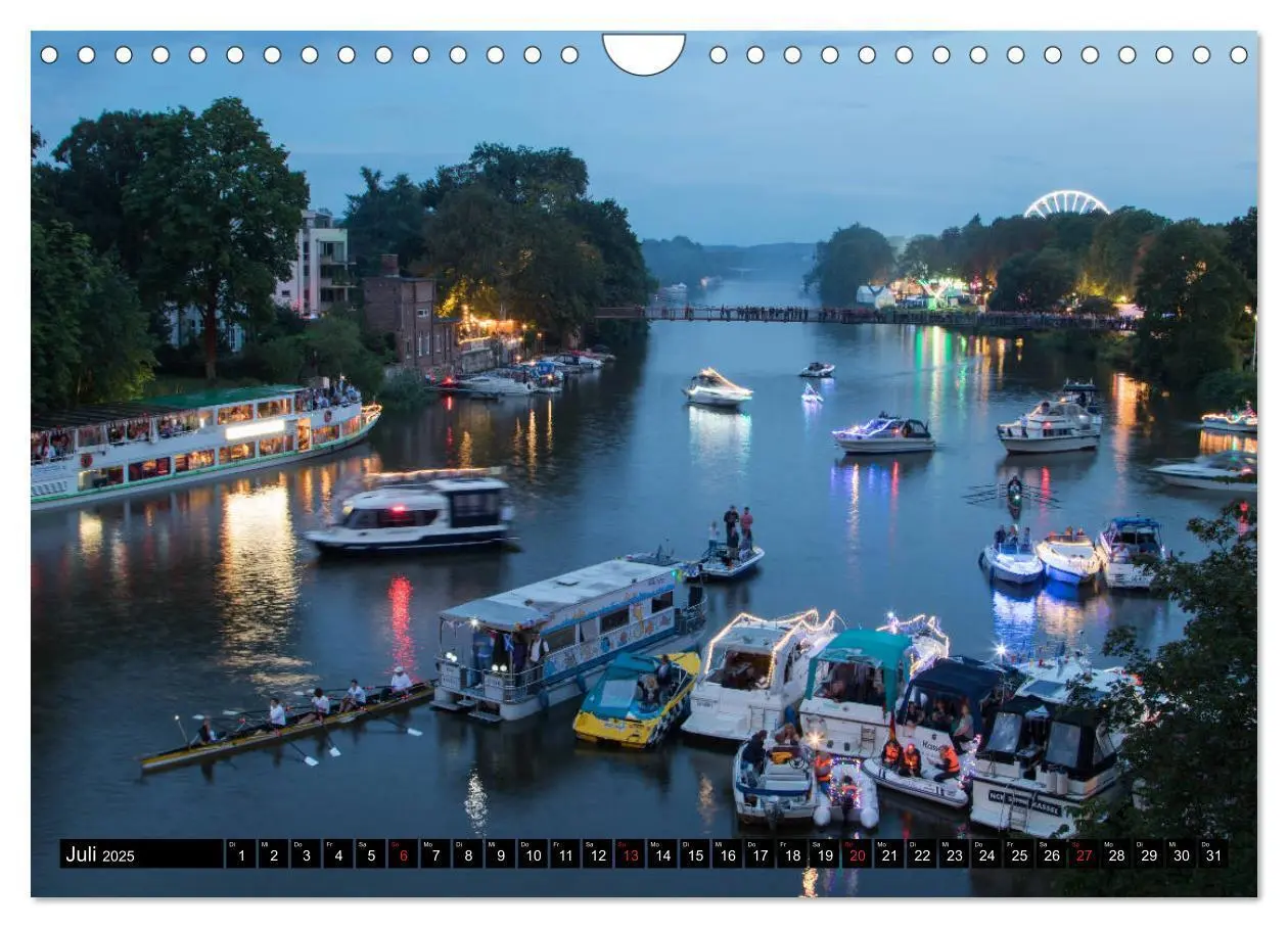 Bild: 9783435264155 | Kassel bei Nacht (Wandkalender 2025 DIN A4 quer), CALVENDO...