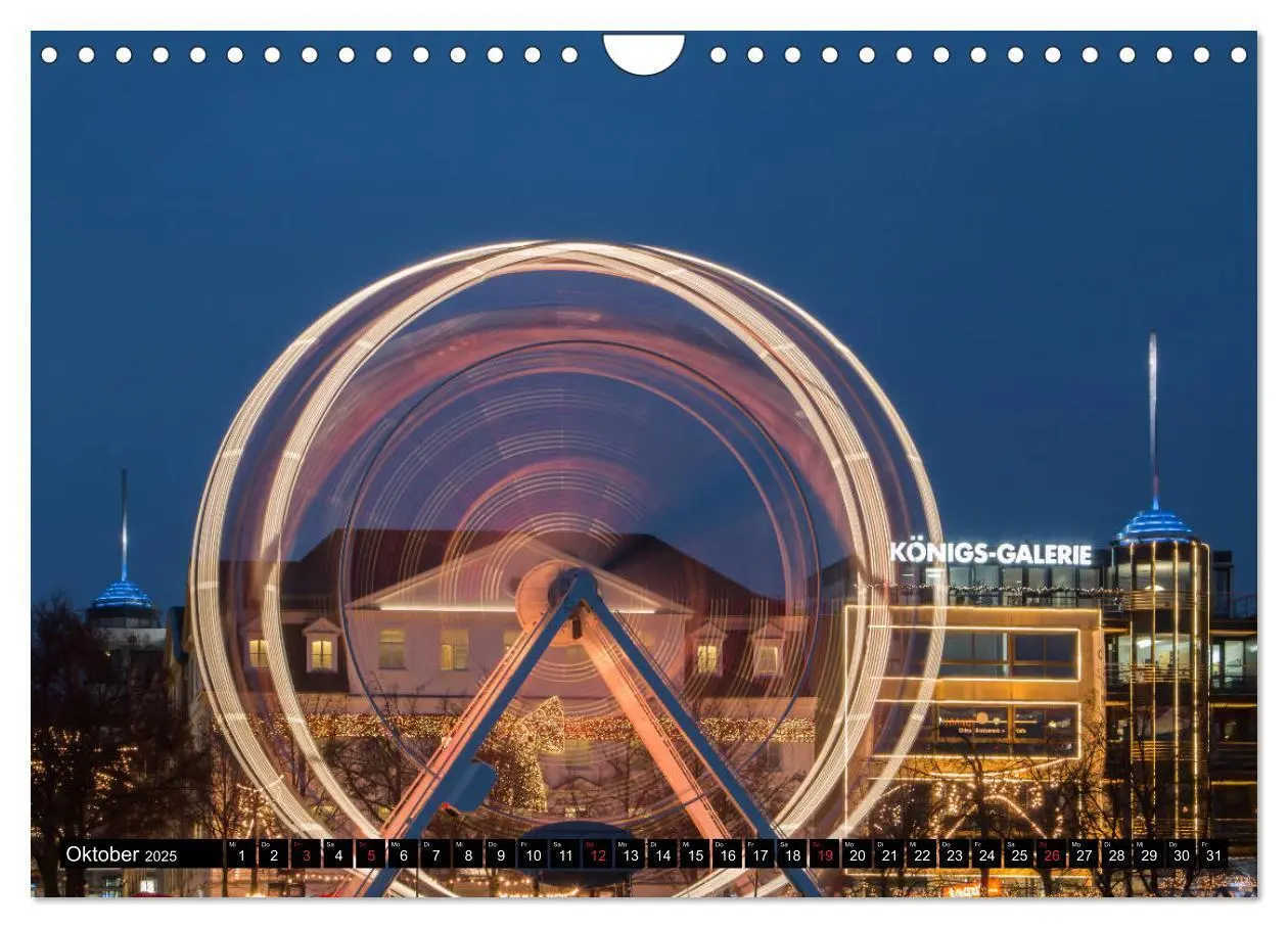 Bild: 9783435264155 | Kassel bei Nacht (Wandkalender 2025 DIN A4 quer), CALVENDO...