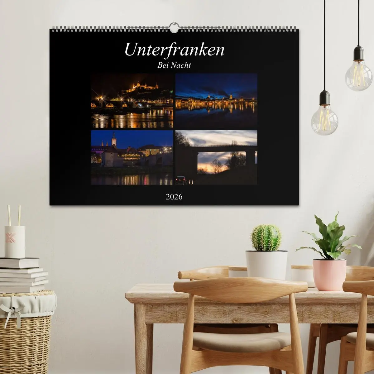 Bild: 9783516064155 | Unterfranken bei Nacht (Wandkalender 2026 DIN A2 quer), CALVENDO...
