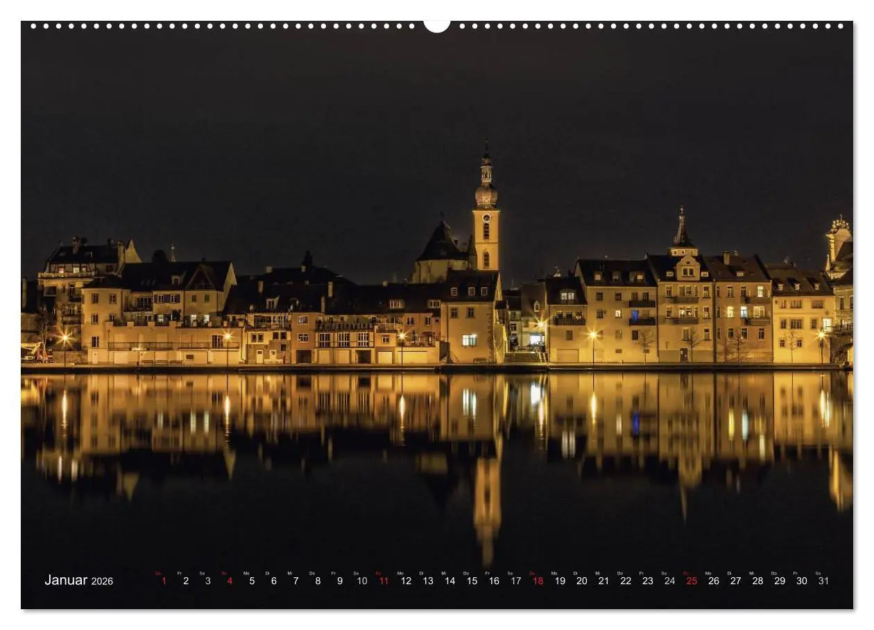 Bild: 9783516064155 | Unterfranken bei Nacht (Wandkalender 2026 DIN A2 quer), CALVENDO...