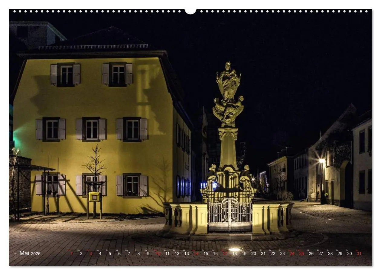 Bild: 9783516064155 | Unterfranken bei Nacht (Wandkalender 2026 DIN A2 quer), CALVENDO...