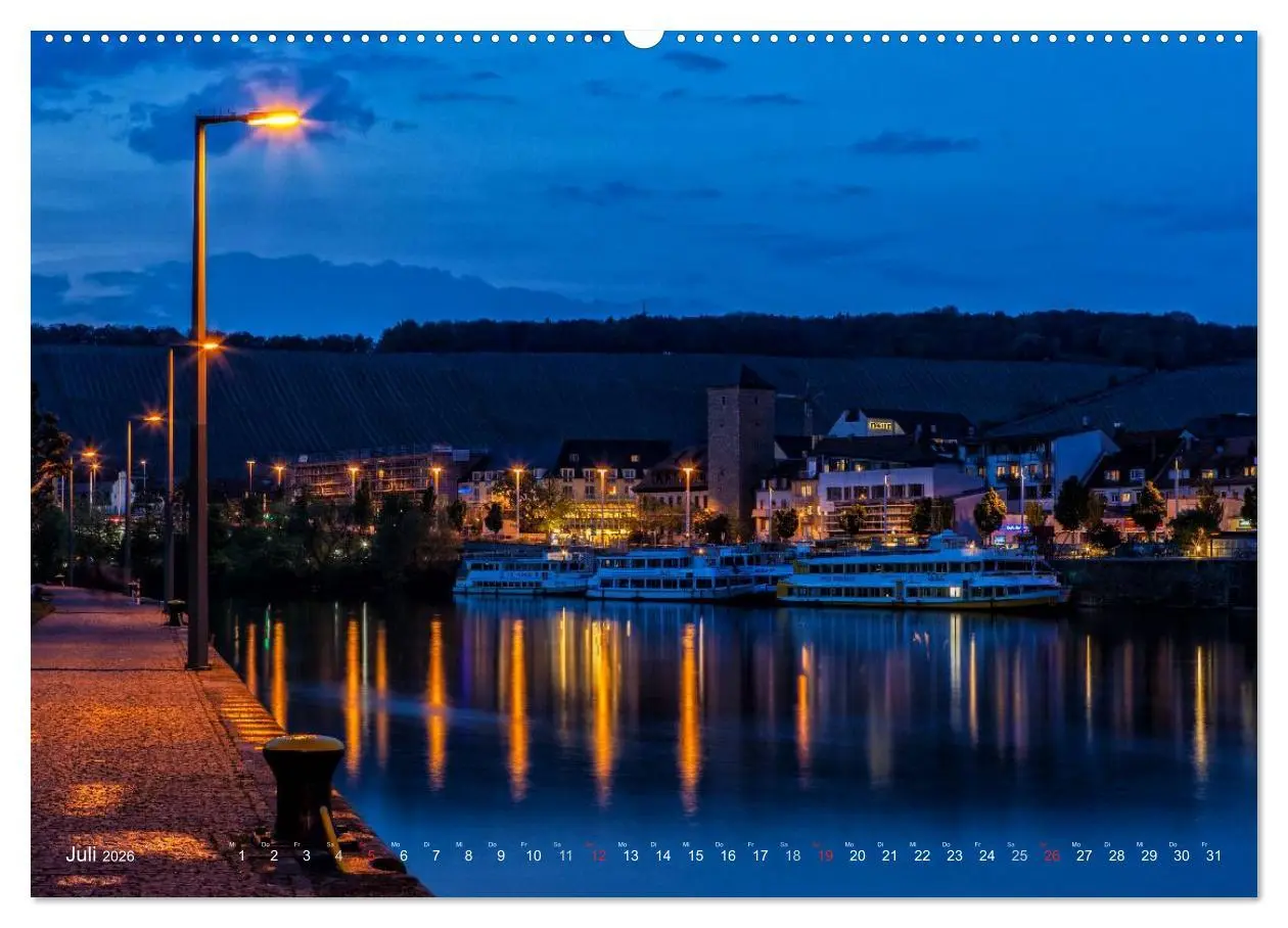 Bild: 9783516064155 | Unterfranken bei Nacht (Wandkalender 2026 DIN A2 quer), CALVENDO...