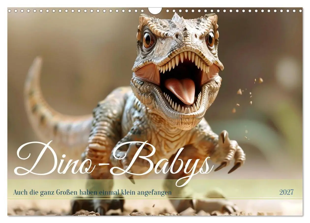 Cover: 9783569154155 | Dino-Babys (Wandkalender 2027 DIN A3 quer), CALVENDO Monatskalender