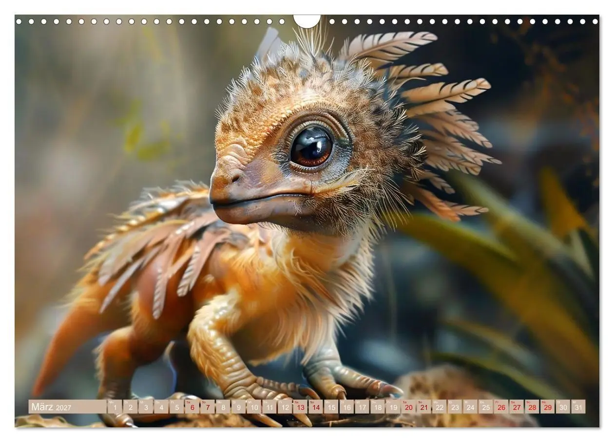 Bild: 9783569154155 | Dino-Babys (Wandkalender 2027 DIN A3 quer), CALVENDO Monatskalender