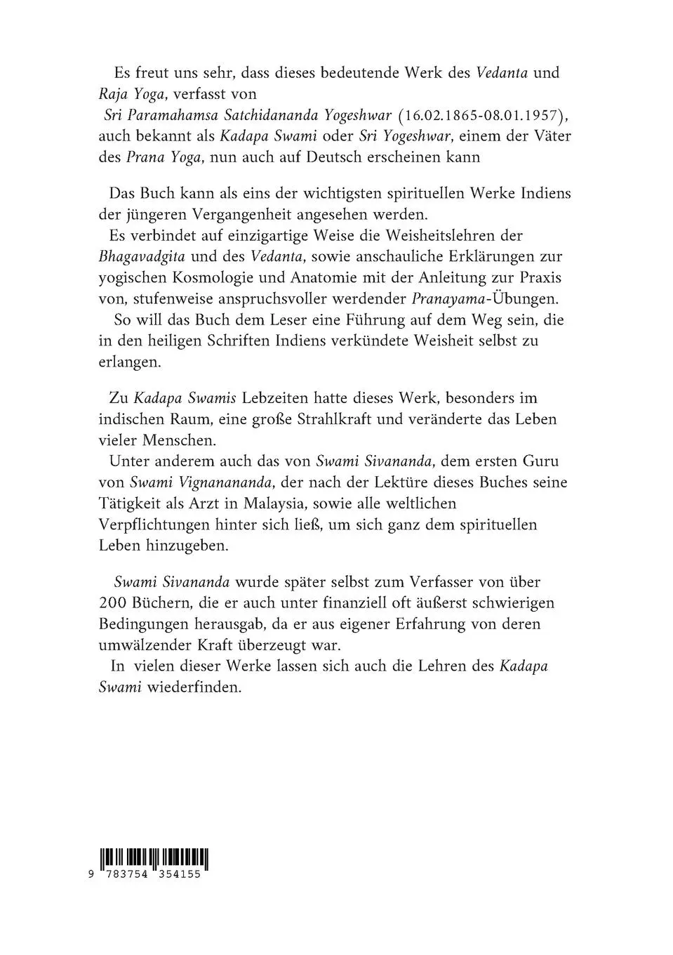 Rückseite: 9783754354155 | Die Identität von Seele und Gott (Jiva und Brahman) | Yogeshwar | Buch