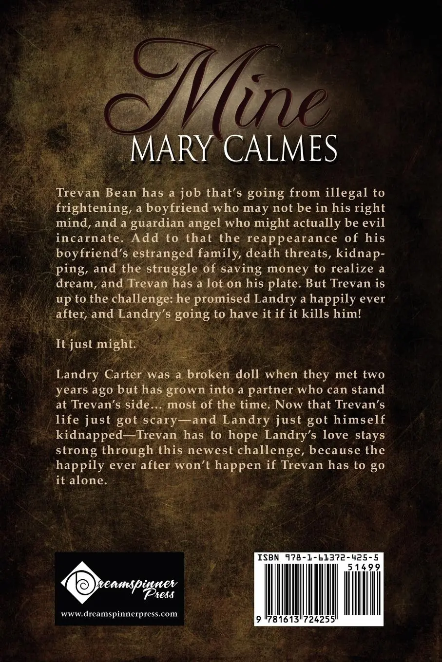 Rückseite: 9781613724255 | Mine | Mary Calmes | Taschenbuch | Kartoniert / Broschiert | Englisch
